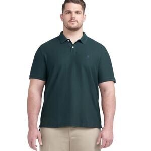 Izod Advantage Performance Polo Shirt 4XLT Green Short Sleeve Natural Stretch